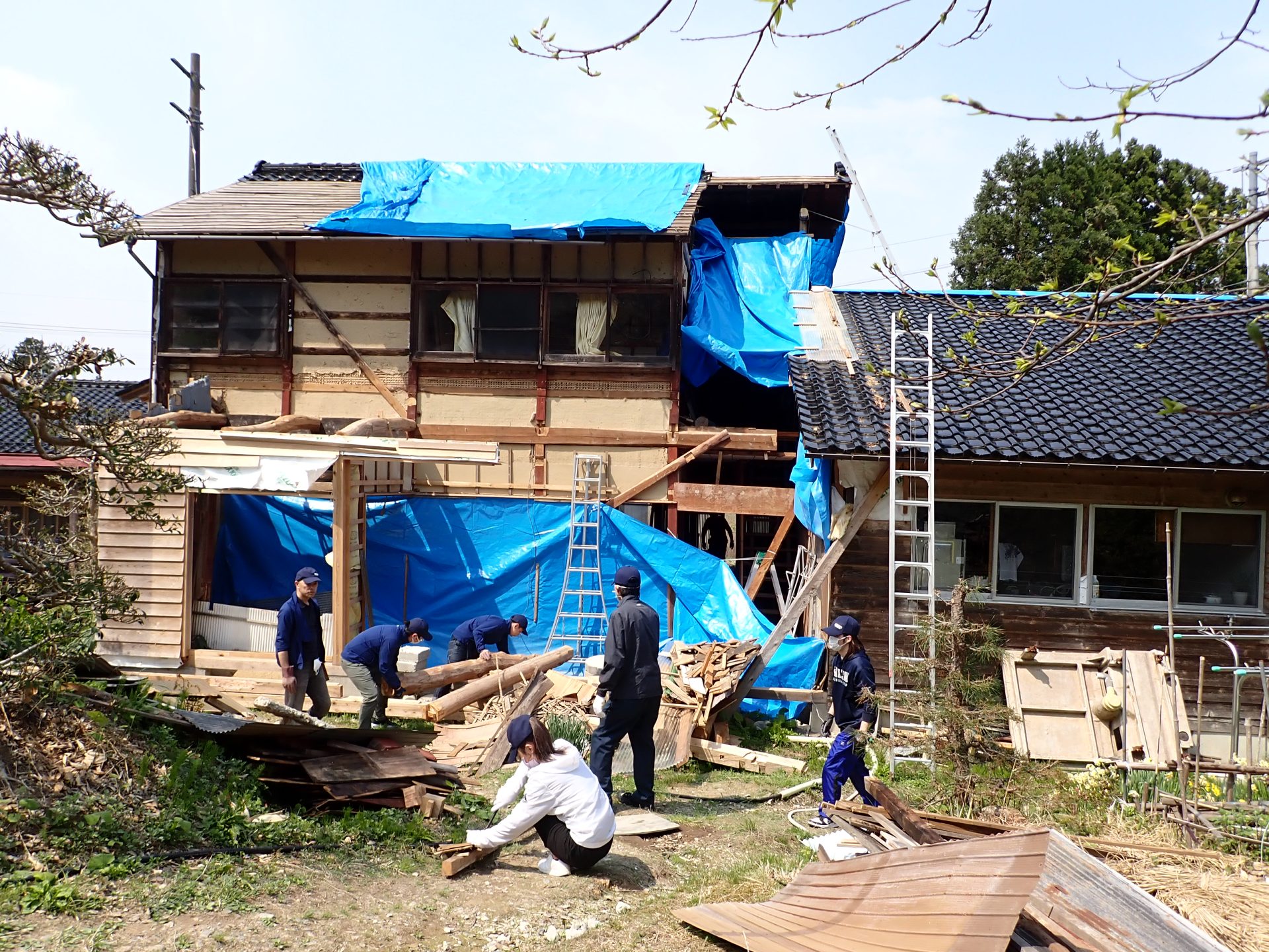 能登での企業ボランティア:ゼンショーグループ労働組合様 5 P4264410